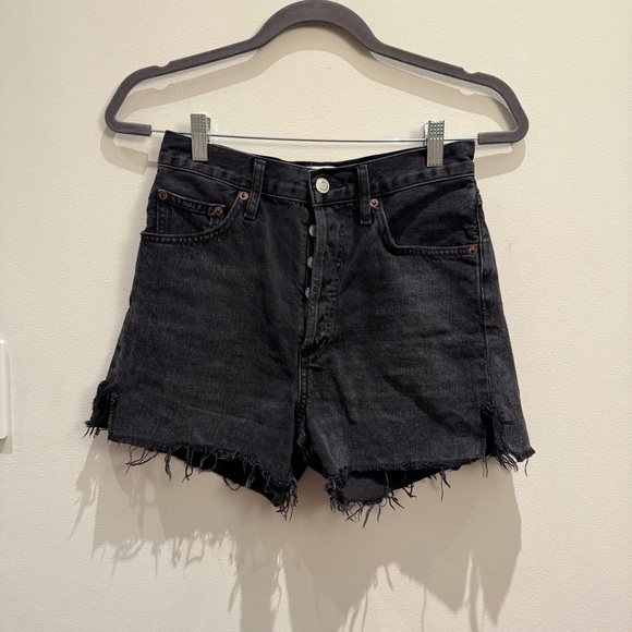 AGOLDE Dee Black Jean Shorts Womens Size 25 - Picture 1 of 11